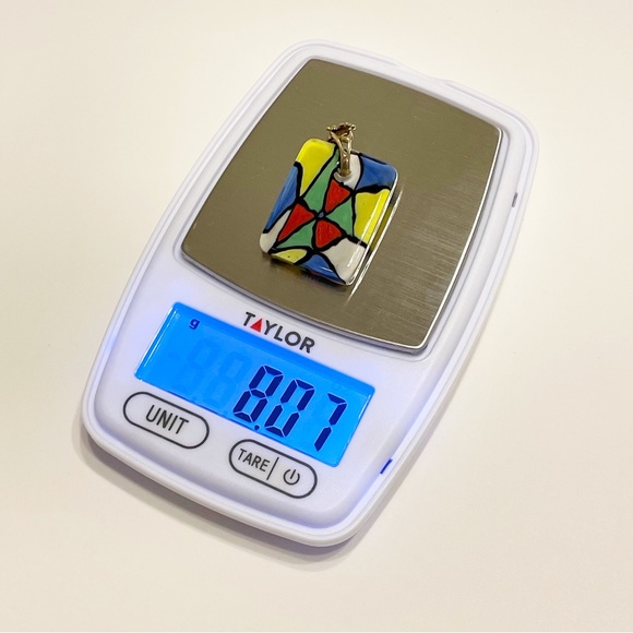 Art glass pendant with 10k gold bail - Picture 6 of 9